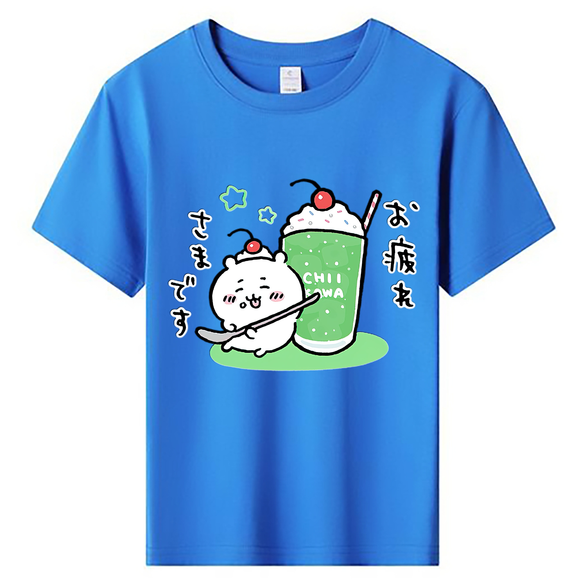 （画像用） ちいかわ ちいかわ Chii-kawa chiikawa 綿100％キッズTシャツ（フロントプリント）